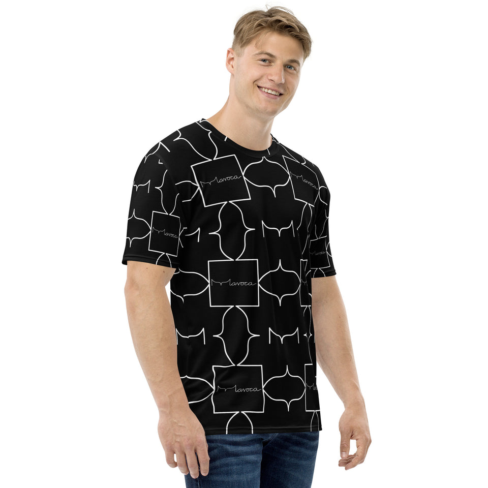 Mavoca Black & White Unisex Pattern T-shirt